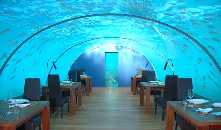 Ithaa Underwater Restaurant - Interior view