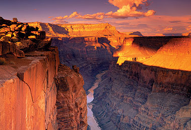 The Grand Canyon in Arizona, USA - Beautiful sunset over Grand Canyon