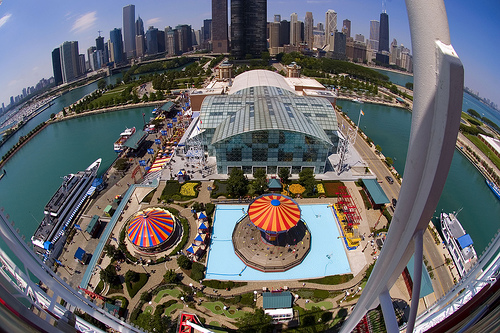 Navy Pier - City view from the Ferris Wheel