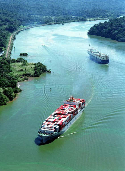 Panama Canal in Panama - Ships in Panama Canal