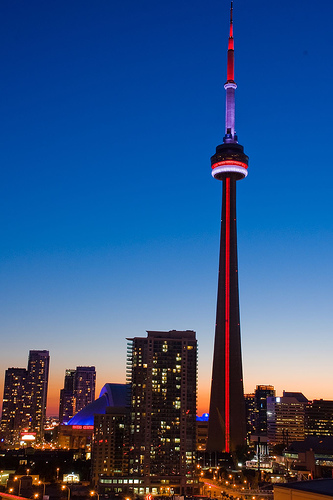 CN Tower in Toronto, Canada - The CN Tower Illuminated