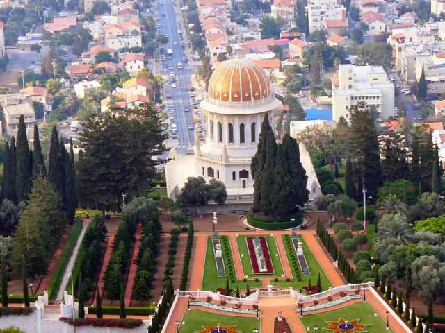 Bahai Gardens in Haifa - Aerial view