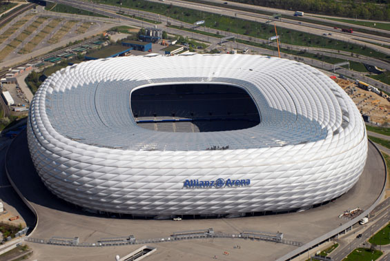 Allianz Arena in Germany - Aerial view