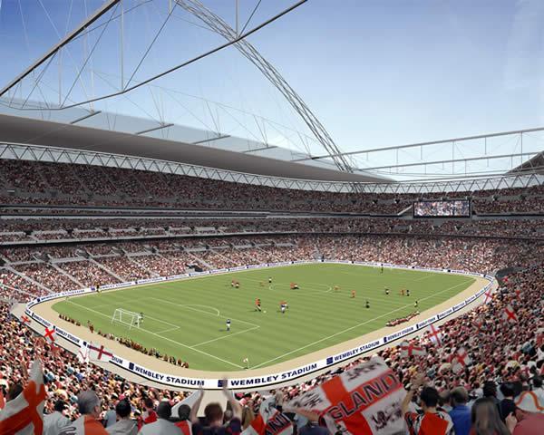 Wembley Stadium in UK - Field view