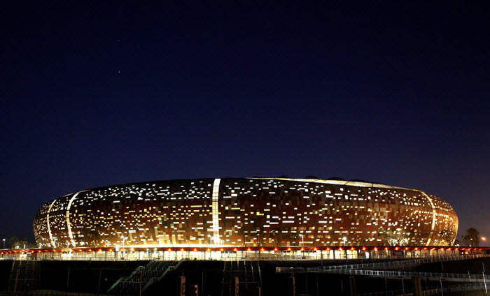 Soccer City Stadium in Johannesburg, South Africa - Night view