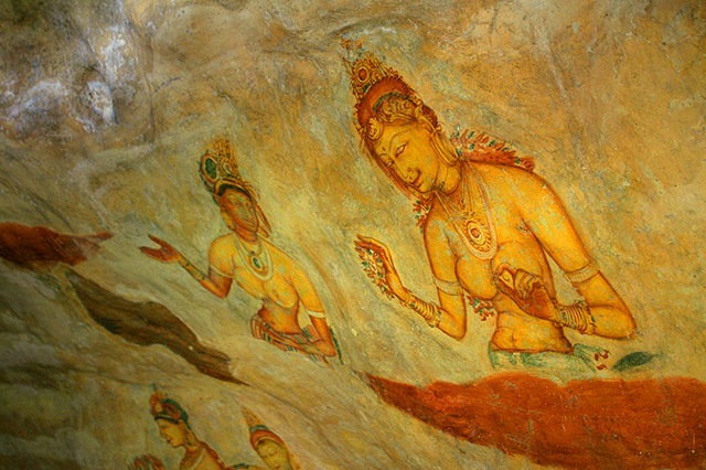 Sigiriya in Sri Lanka - Ancient painting