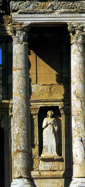 Celsius Library in Turkey - Roman statue