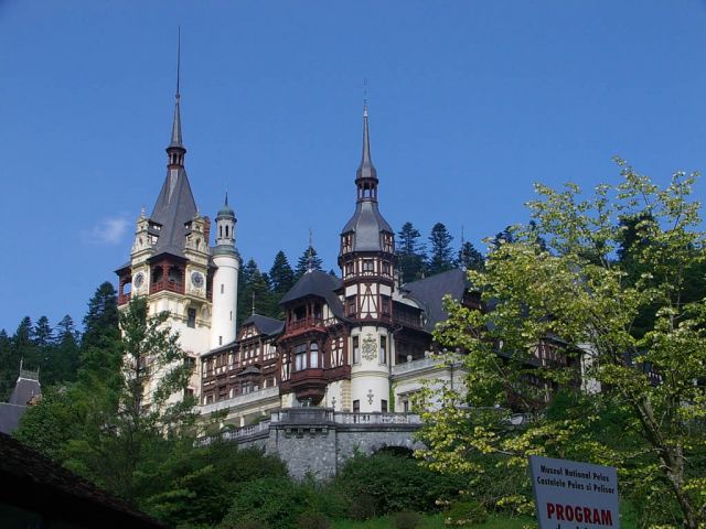 Peleş Castle, Romania - Close view of the castle