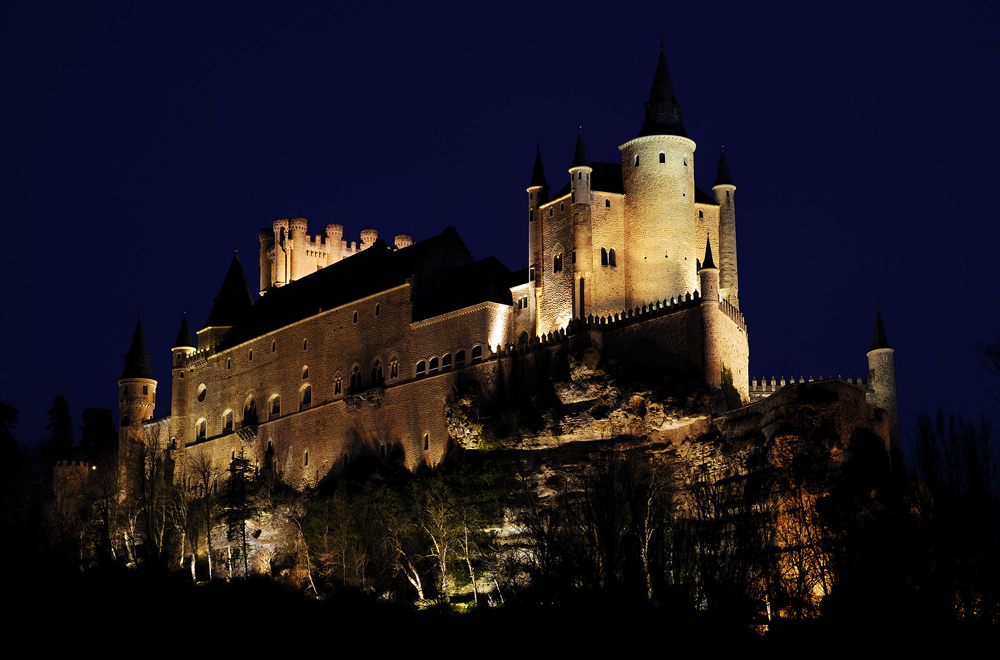 Segovia Castle, Spain - Alcázar of Segovia at night