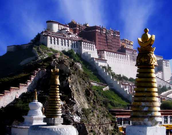 The Potala Palace, Tibet - Side view 