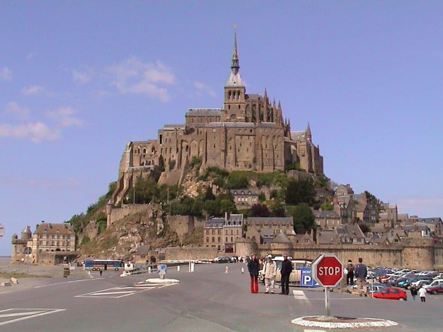 Mount Saint Michel, France - Close view of the castle