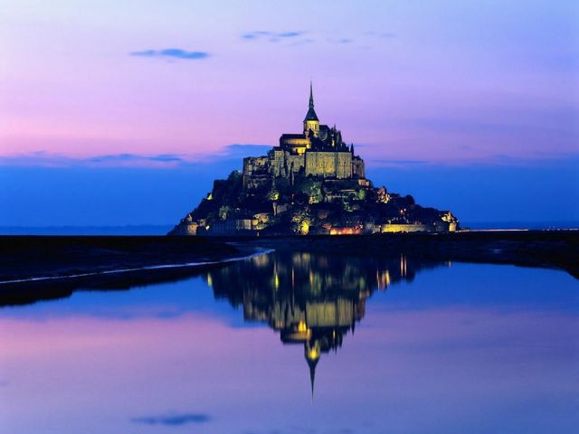 Mount Saint Michel, France - Mount Saint Michel reflection