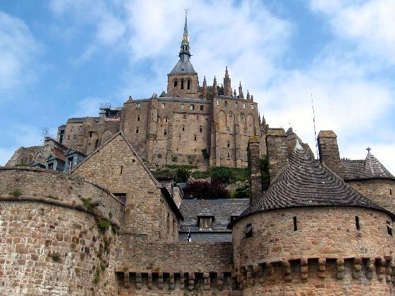 Mount Saint Michel, France - View from the courtyard