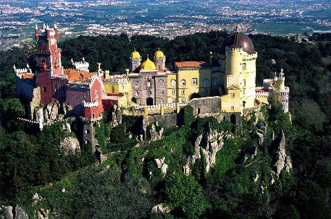 Palacio da Pena, Portugal - The palace seen from above