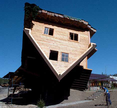 Upside Down House, Poland - Side view of the house