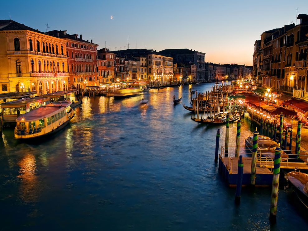 Venice in Italy - Night view