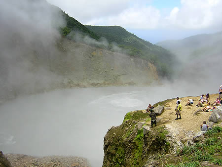 Boiling Lake in Dominica - General view