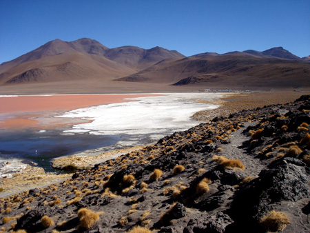 Red Lagoon in Bolivia  - Beautiful view