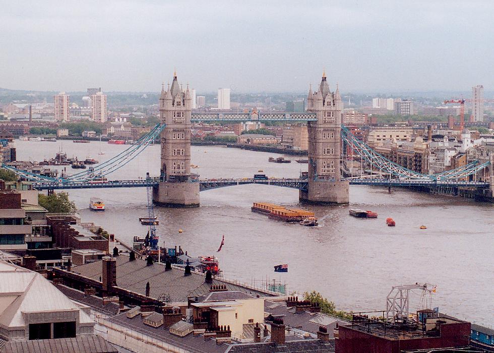 Tower Bridge in United Kingdom - Aerial view
