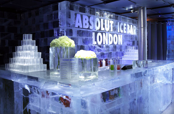 Ice Bar in London - Interior view