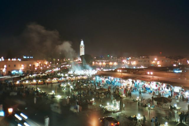 Marrakech in Morocco - Night view