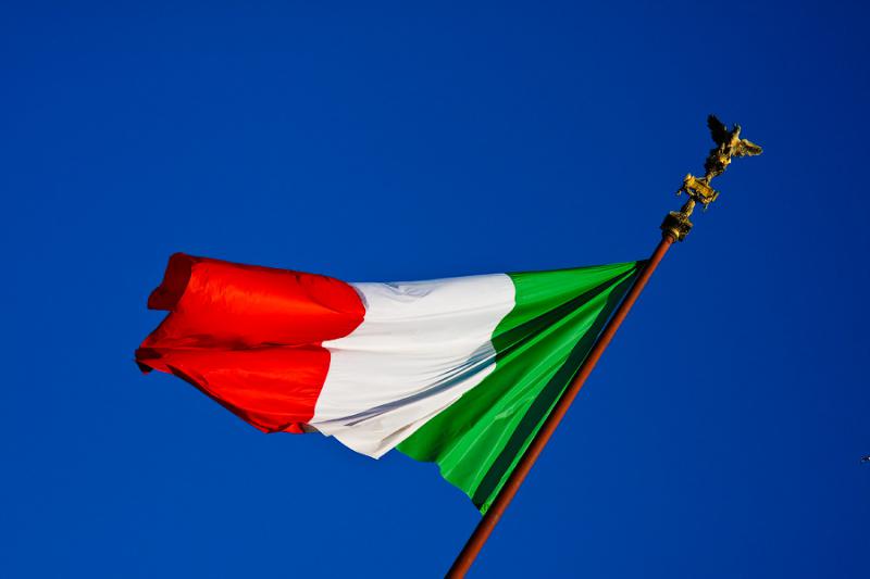 Rome in Italy - Flag of Italy