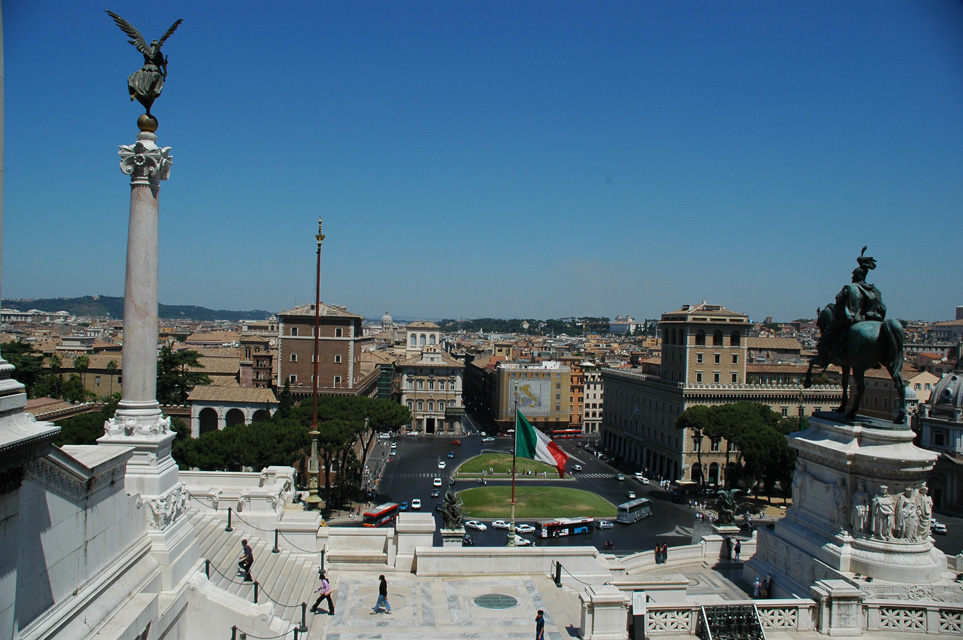 Rome in Italy - Piazza Venezia view