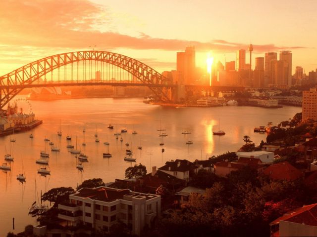 Sydney in Australia - Beautiful sunset over Sydney