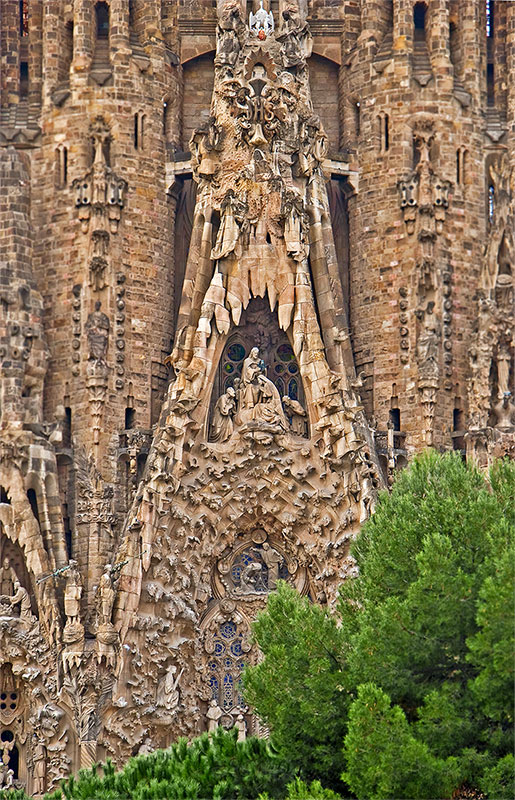 Sagrada Familia in Barcelona, Spain - Architectural elements
