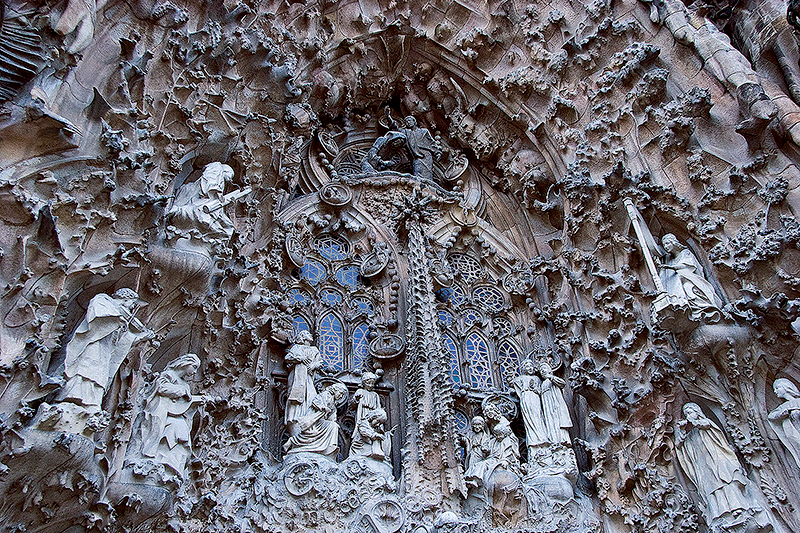 Sagrada Familia in Barcelona, Spain - Architecture details