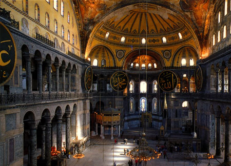 Hagia Sophia in Istanbul, Turkey - Inside view