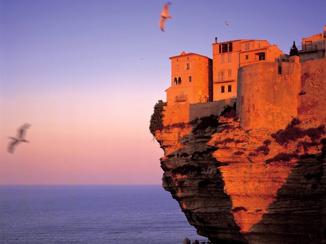Corsica in France - Fortress at Bonifacio