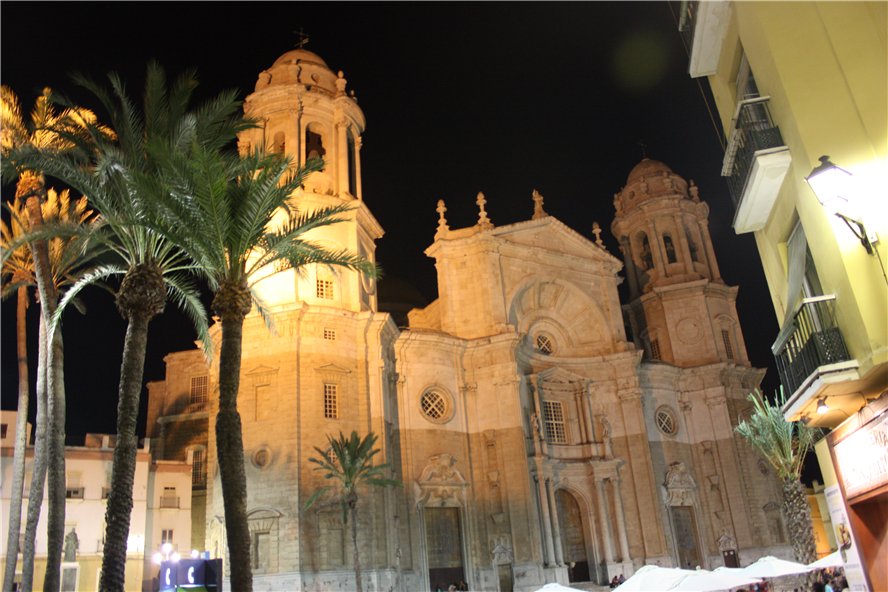 Cadiz Cathedral - Cathedral view by night