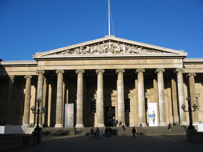 The British Museum in London - Facade of the museum