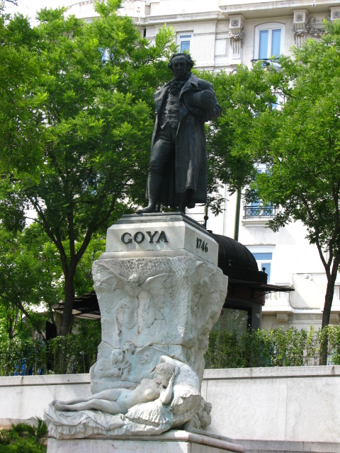 Museo del Prado in Madrid - Goya statue