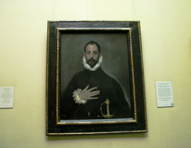Museo del Prado in Madrid - Knight with his hand on his Breast by El Greco