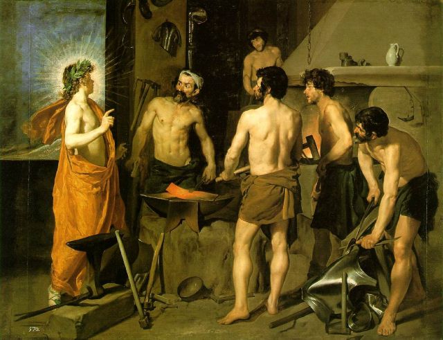 Museo del Prado in Madrid - The Forge of Vulcan by by Diego Velázquez