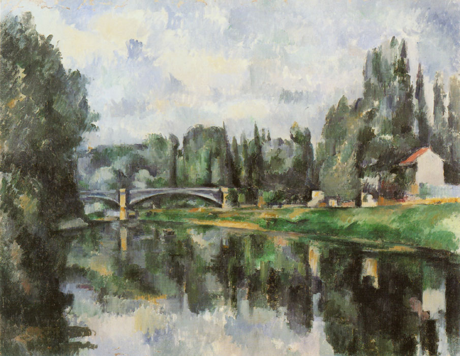 Pushkin Museum - Bridge over the Marne at Creteil by Paul Cezanne