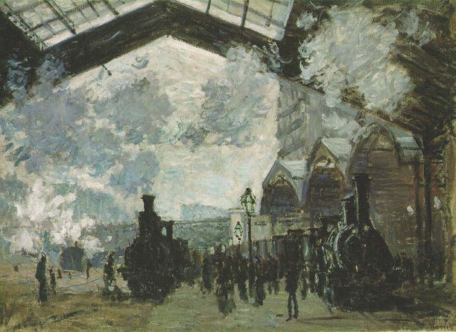 National Gallery of London - Saint Lazare Station by Claude Monet