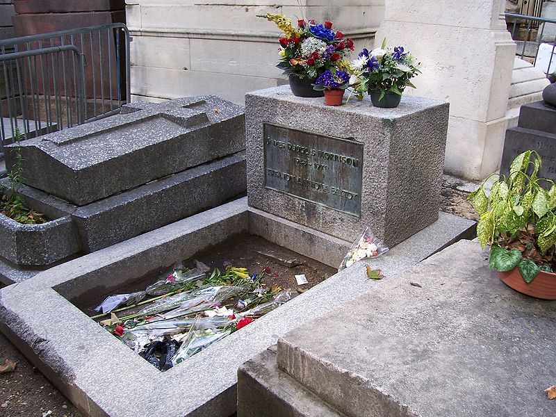 Pere Lachaise Cemetery in Paris France Jim Morrison grave