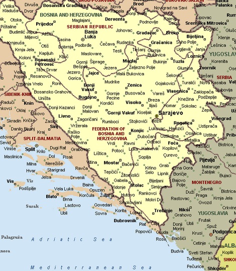 Bosnia and Herzegovina - Map
