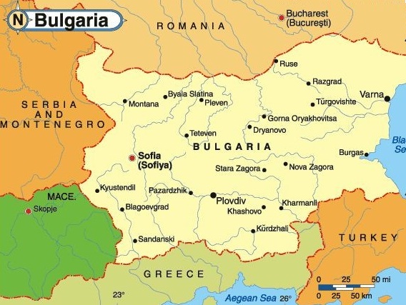 Bulgaria - Map of Bulgaria