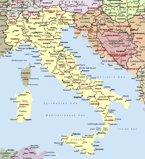Italy  - Map of Italy