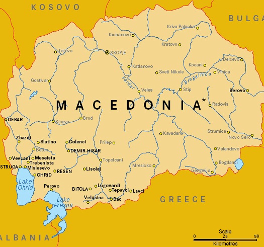 Macedonia - Map of Macedonia