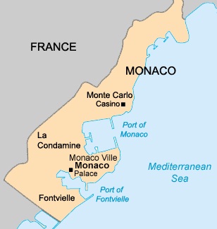 Monaco - Map of Monaco