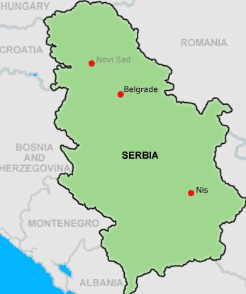 map of serbia europe. Serbia - Map of Serbia
