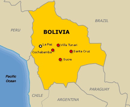 Bolivia - Map of Bolivia