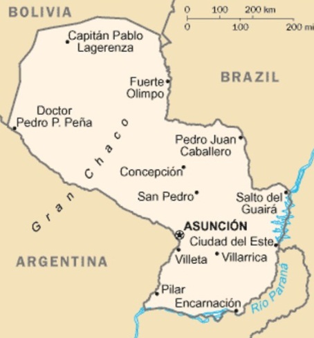 Paraguay - Map of Paraguay