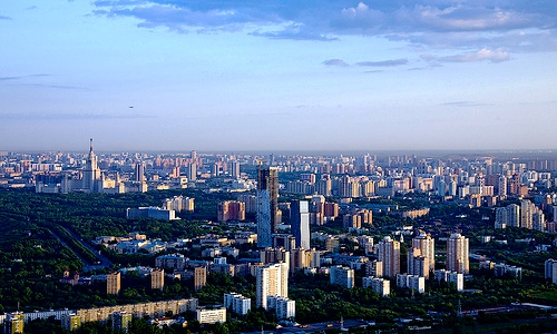 Moscow, capital of Russia - A top view to Moscow