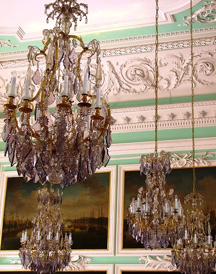 The Peterhof Palace  - Grand chandeliers in Peterhof Palce